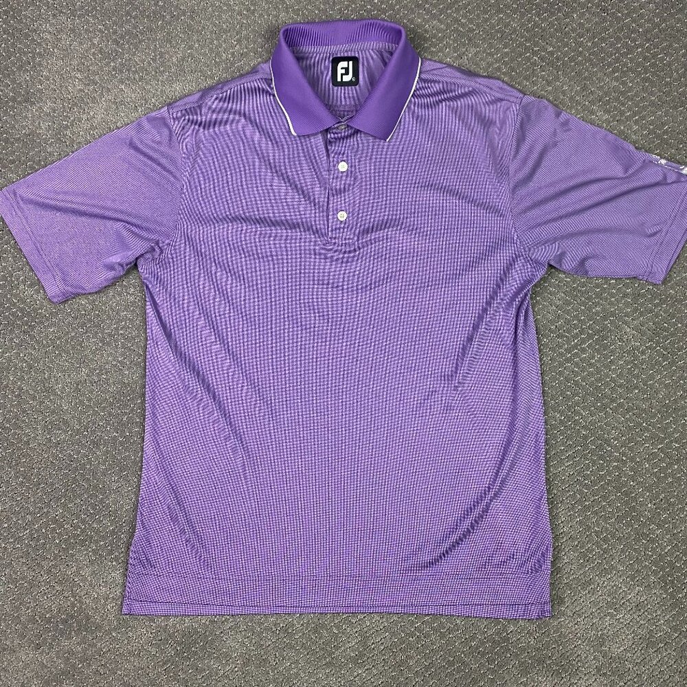 FootJoy Polo Shirt Mens Large Lilac Lavender Purple Golf Westfield Country Club